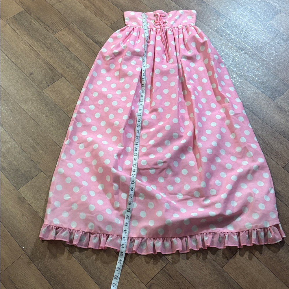 Jerri Shooter Las Vegas two piece polka dot skirt set vintage fairycore pink 70s - Picture 11 of 12